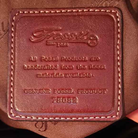 Vintage Fossil Genuine Leather Shoulder Tote - Picture 8 of 16